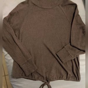 a new day dark green sweater with draw string waistline women's S